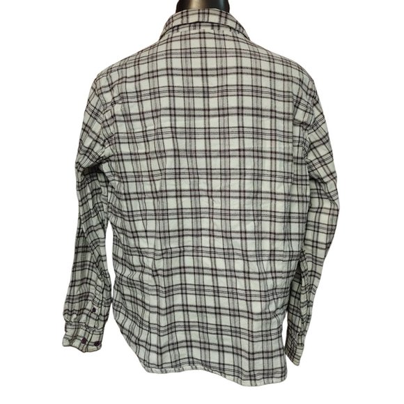 Northern Reflections Men's White/Purple Plaid Long Sleeve Button Down Top XL - Picture 2 of 3